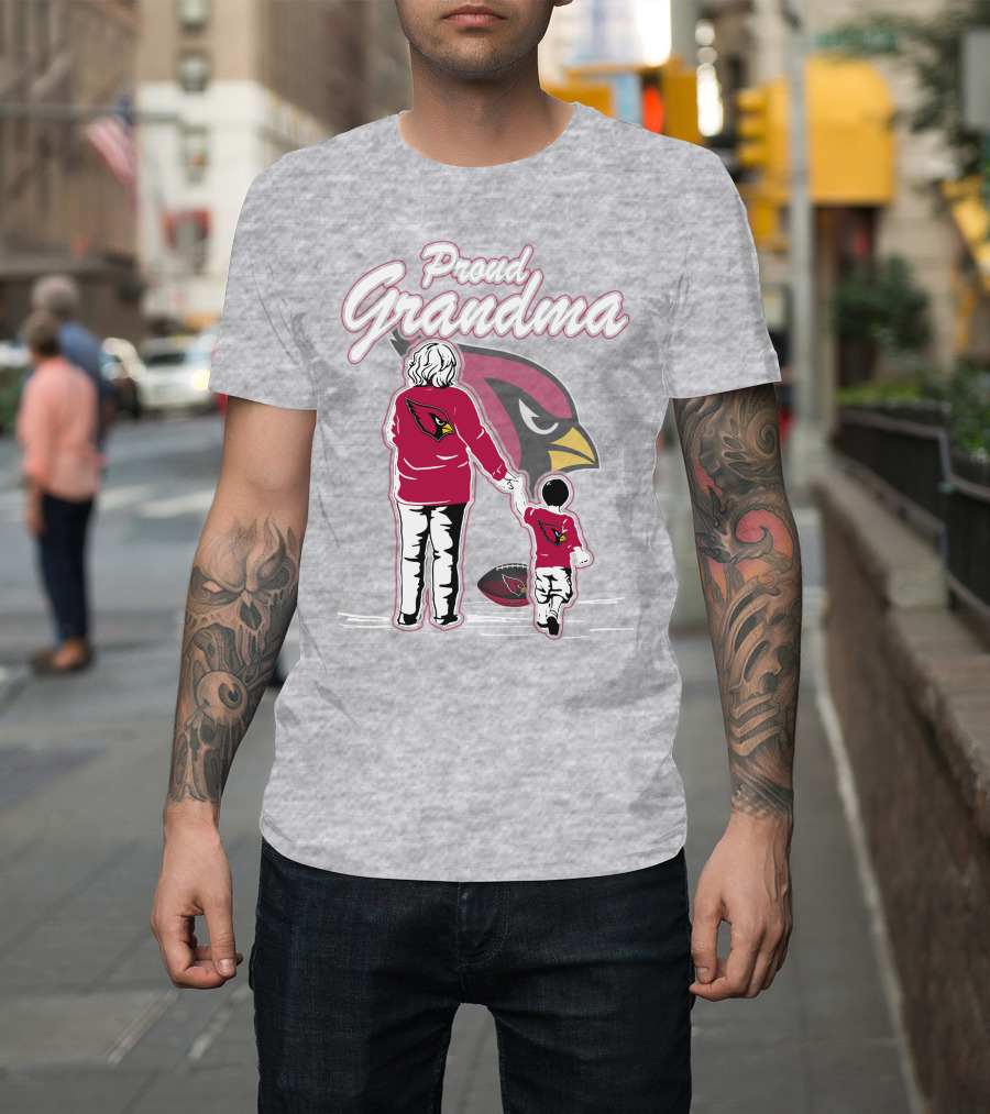 Proud Grandma Arizona Cardinals Family Loyalty Connection T-Shirt