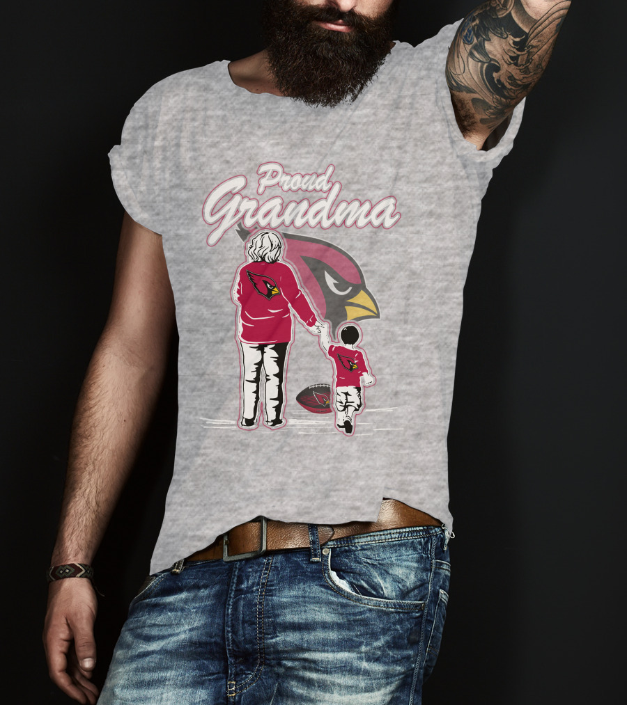 Proud Grandma Arizona Cardinals Family Loyalty Connection T-Shirt