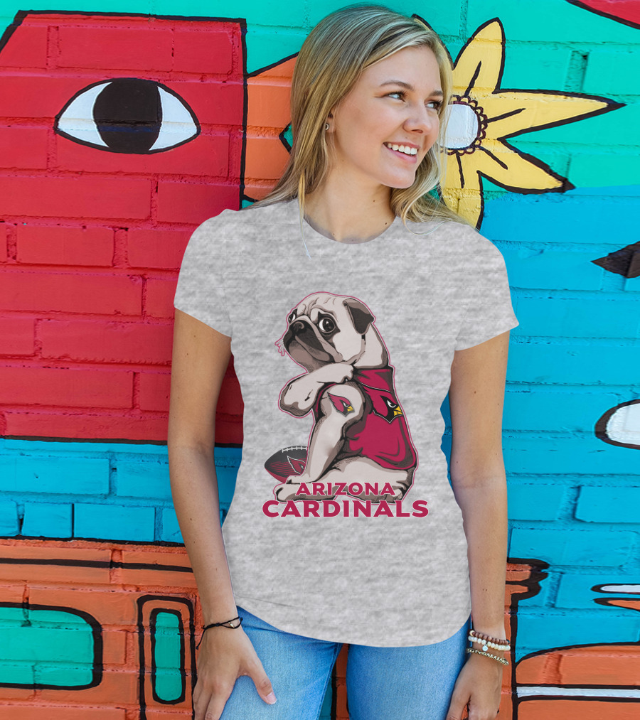 Arizona Cardinals Pug Sports Fan T-Shirt