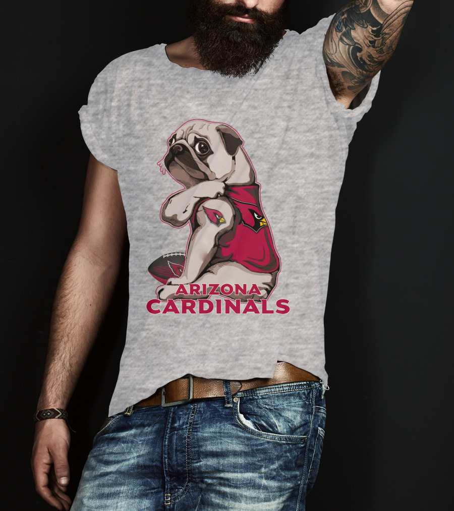 Arizona Cardinals Pug Sports Fan T-Shirt
