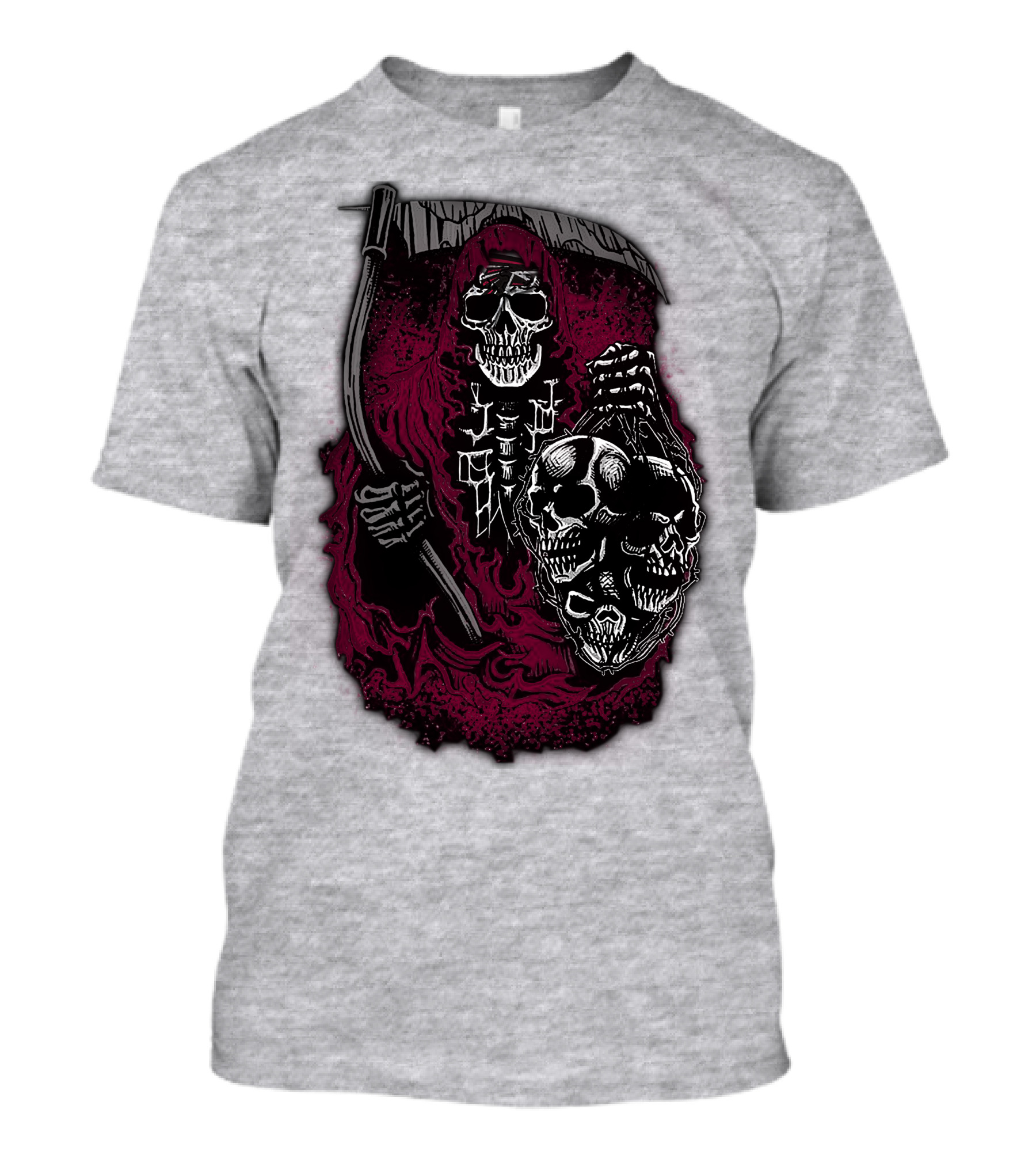 Atlanta Falcons 03 Grim Reaper Skull T-Shirt