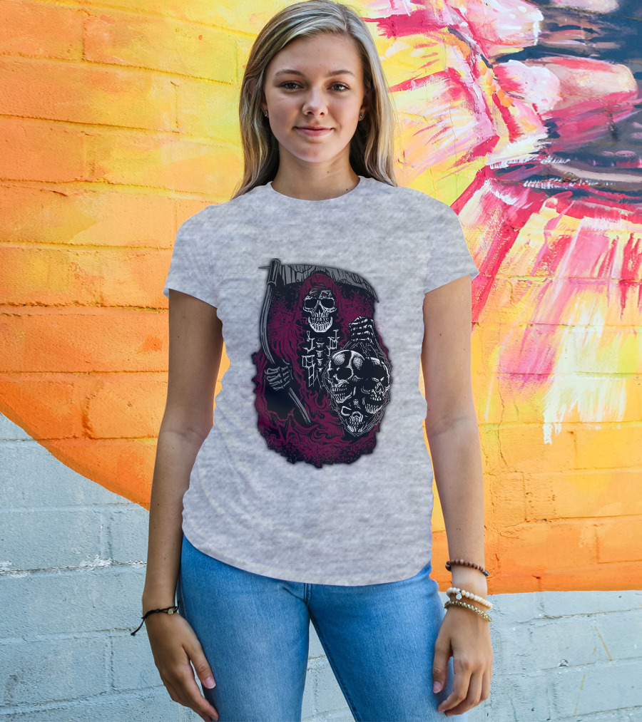 Atlanta Falcons 03 Grim Reaper Skull T-Shirt