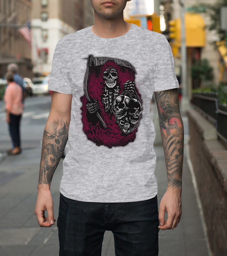 Atlanta Falcons 03 Grim Reaper Skull T-Shirt