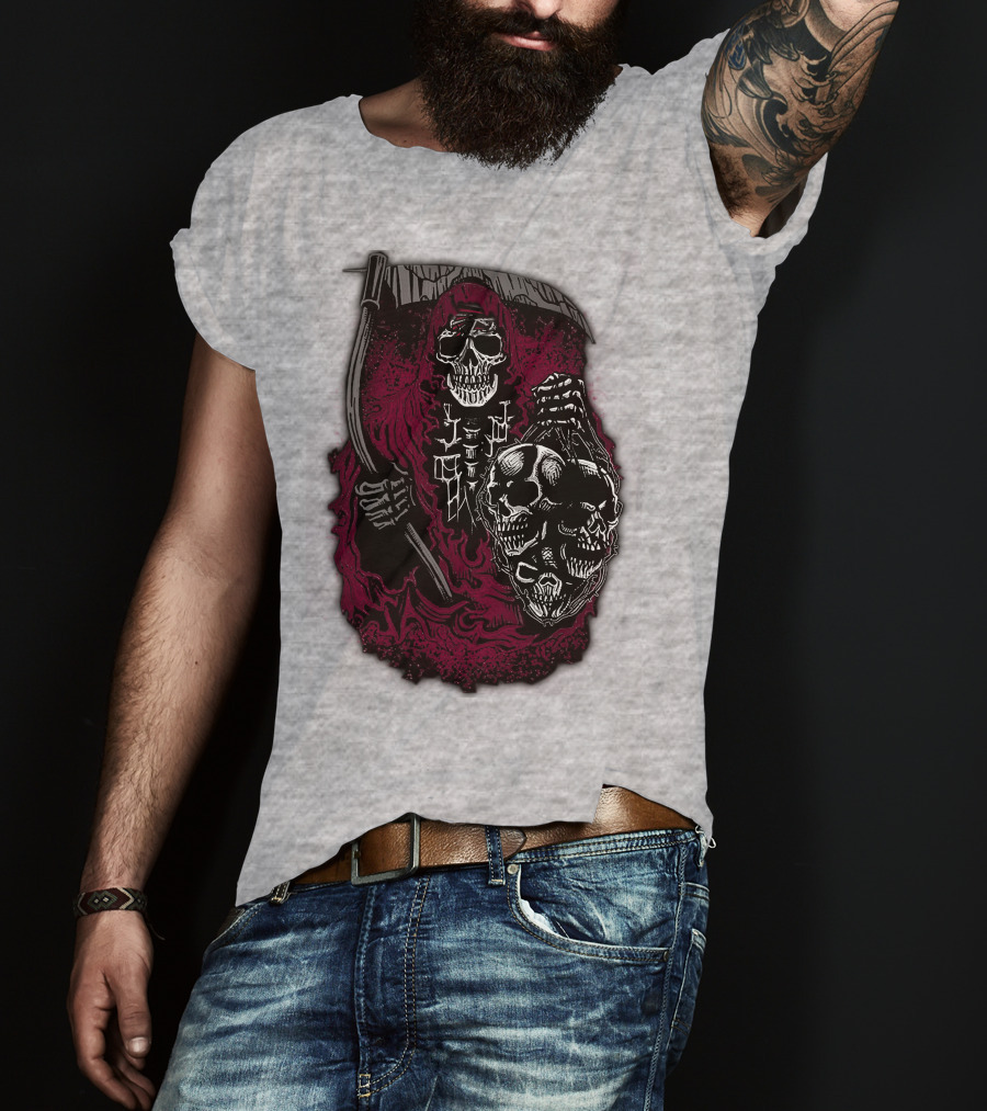 Atlanta Falcons 03 Grim Reaper Skull T-Shirt