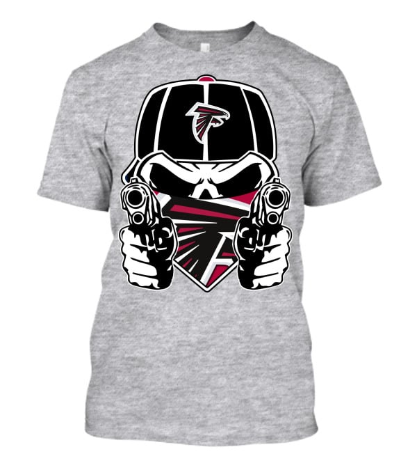 Atlanta Falcons Skull Logo Guns Cap Bandana T-Shirt