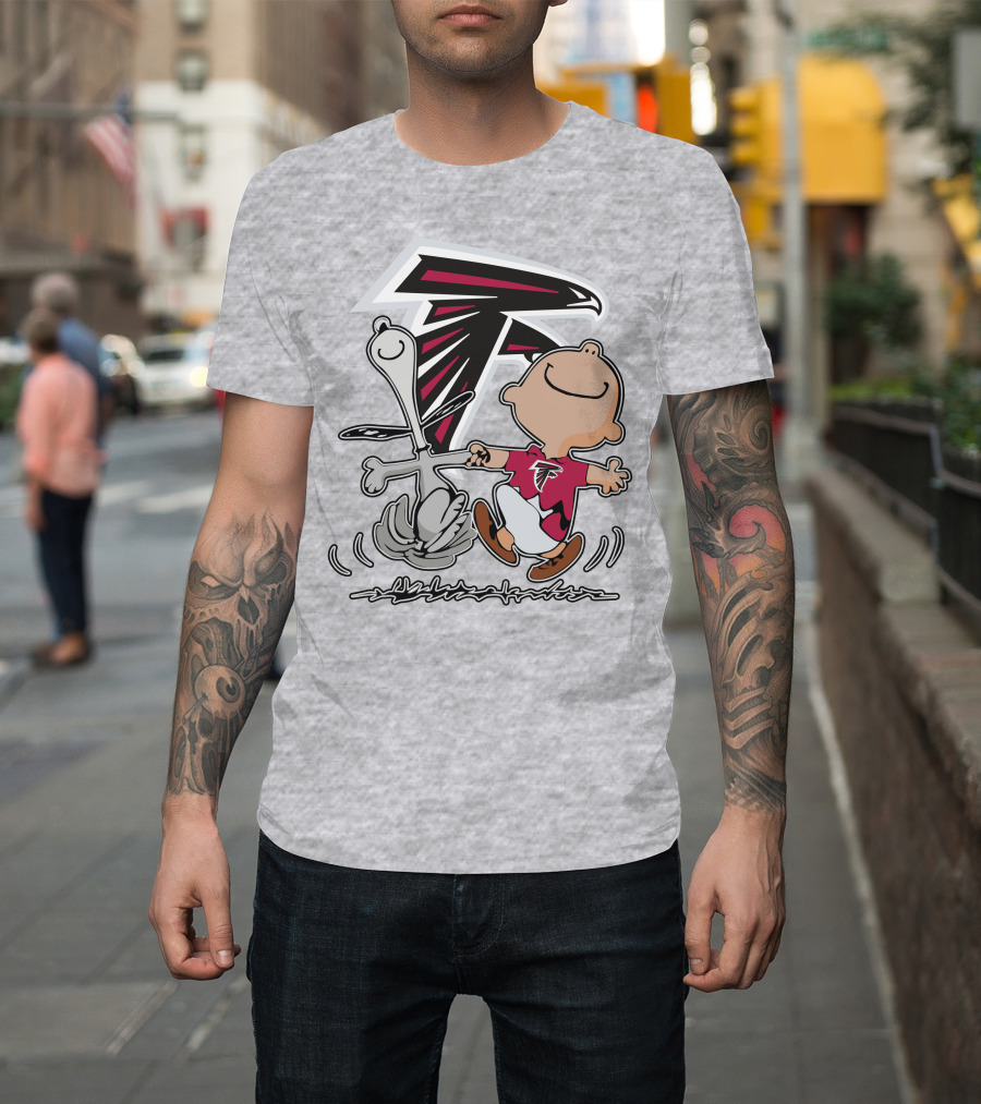 Atlanta Falcons Snoopy Dance Nfl Fan Artwork T-Shirt