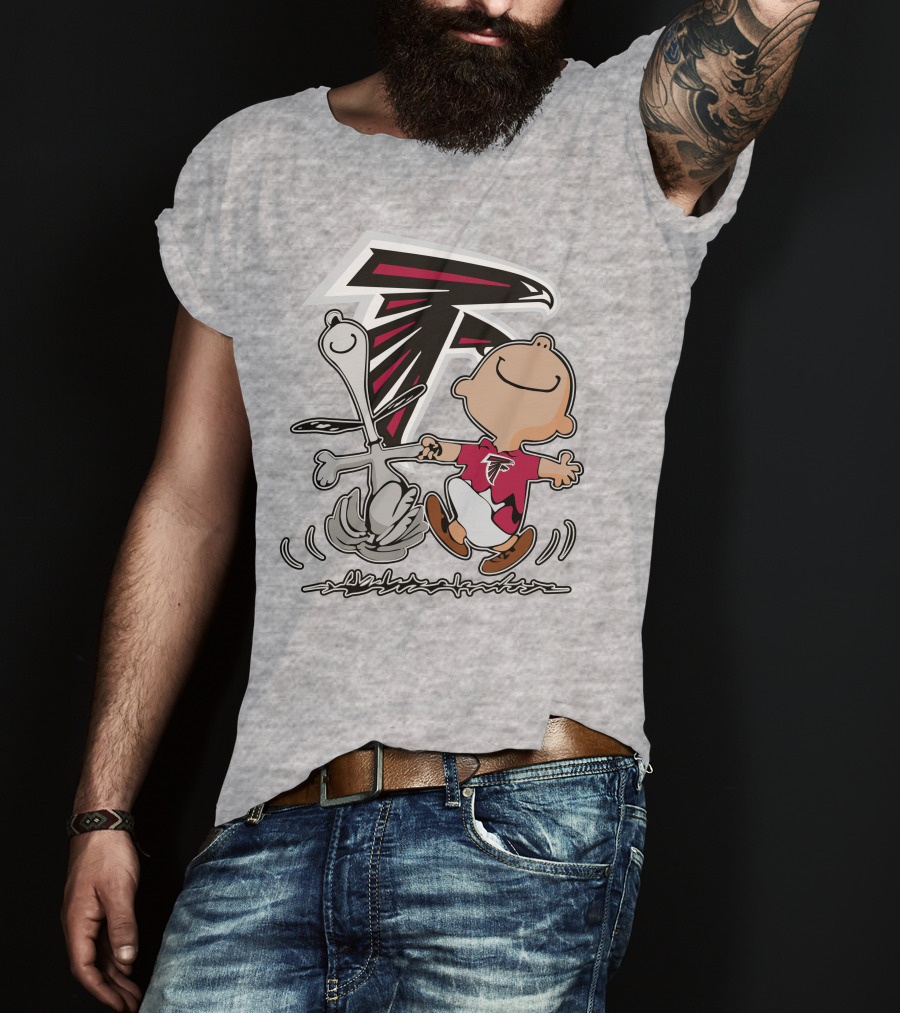 Atlanta Falcons Snoopy Dance Nfl Fan Artwork T-Shirt