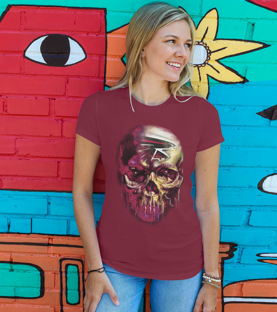 Atlanta Falcons Skull Art T-Shirt