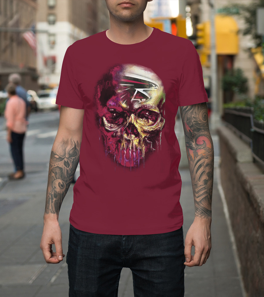 Atlanta Falcons Skull Art T-Shirt