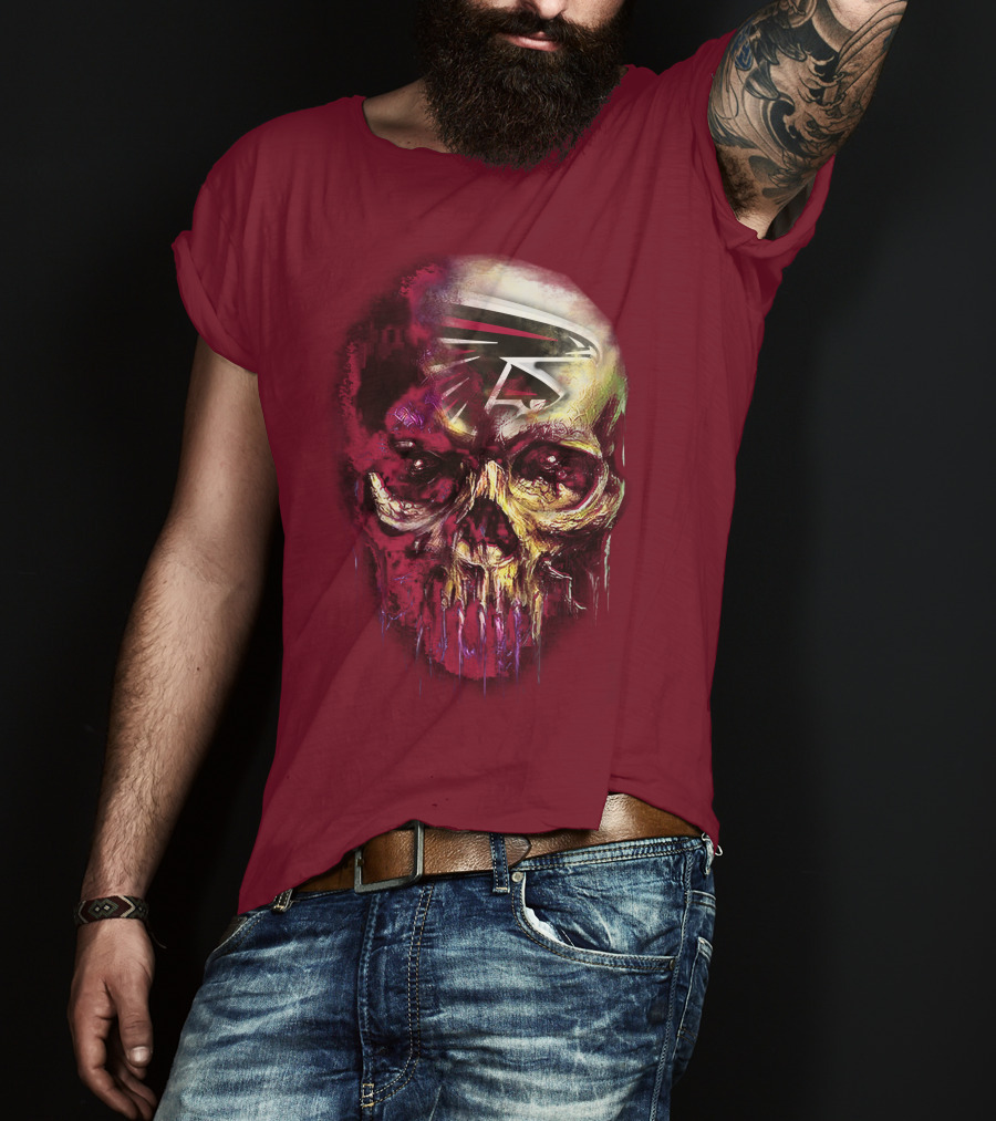 Atlanta Falcons Skull Art T-Shirt