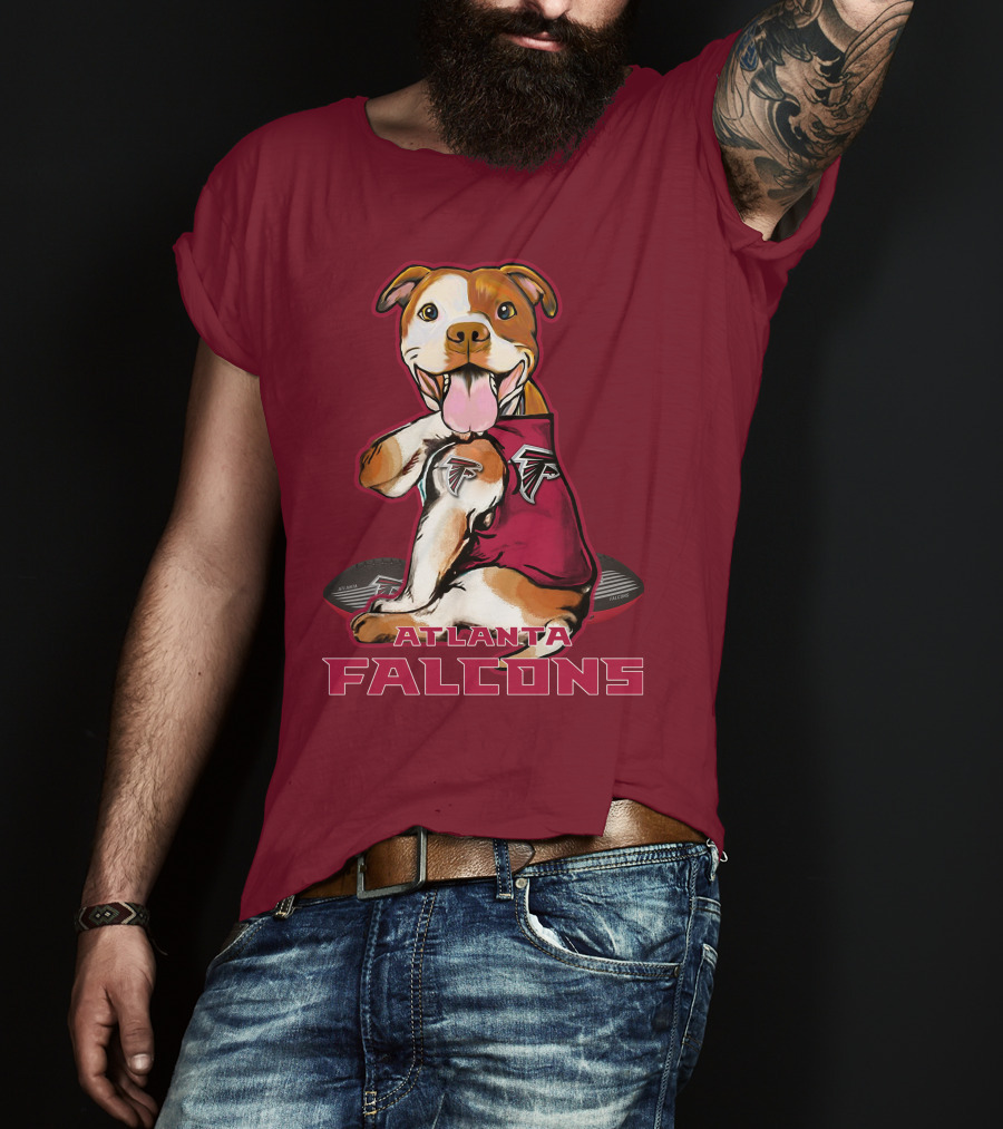 Atlanta Falcons Pittbull Football Fan T-Shirt