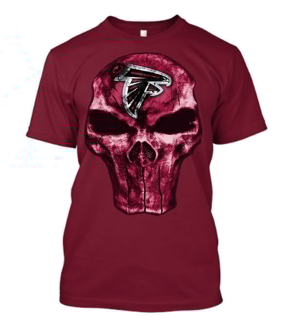 Skull Atlanta Falcons Logo Emblem T-Shirt