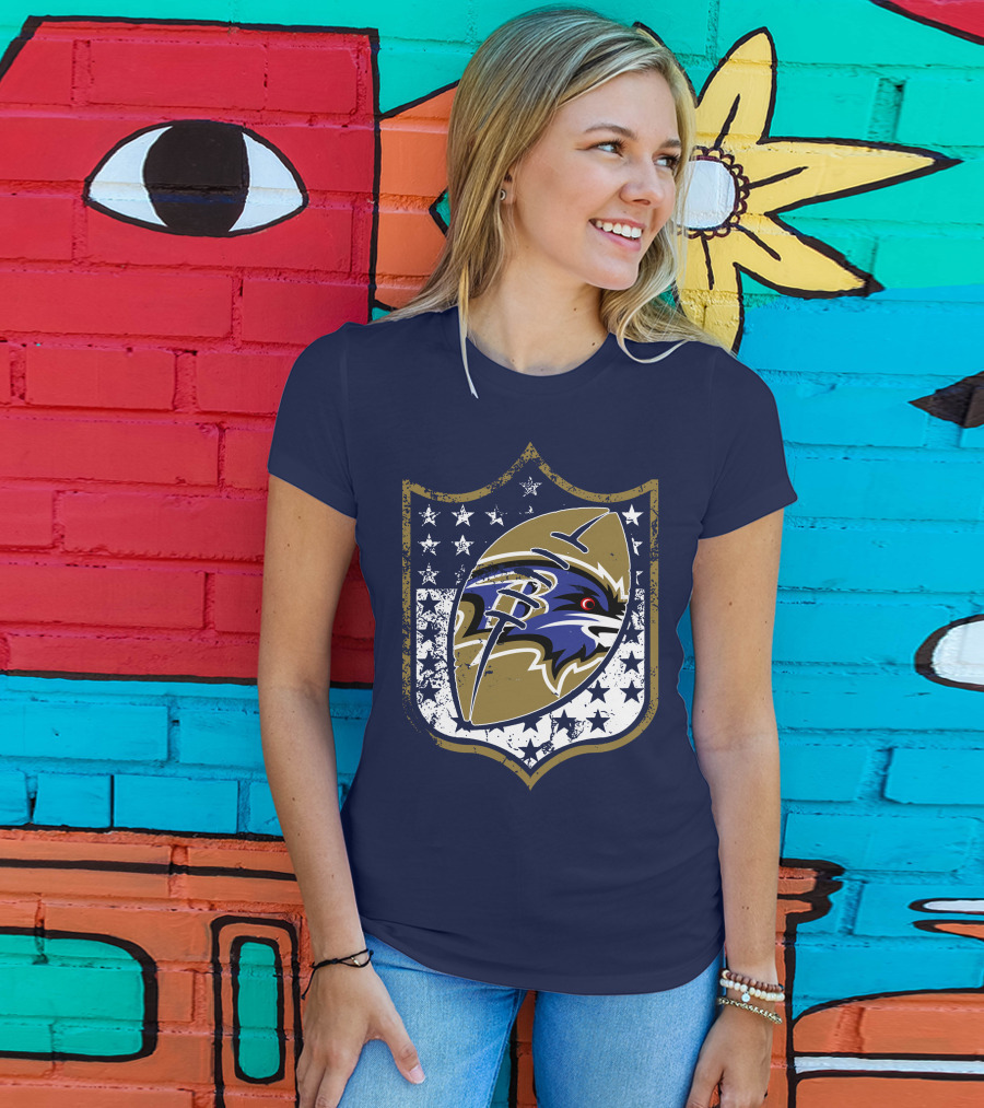 Baltimore Ravens 45 Stars Shield T-Shirt