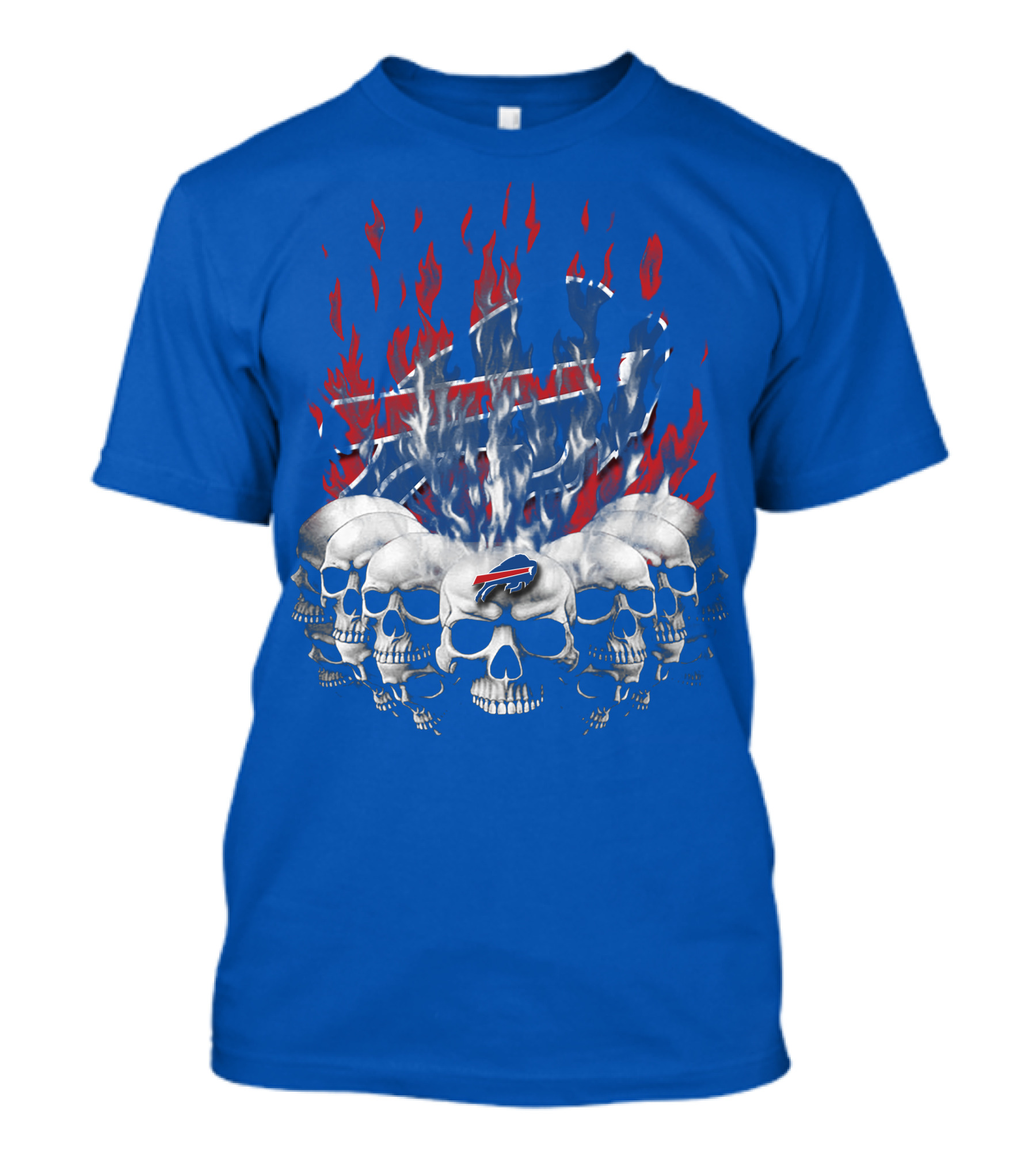 Buffalo Bills Flaming Skulls T-Shirt