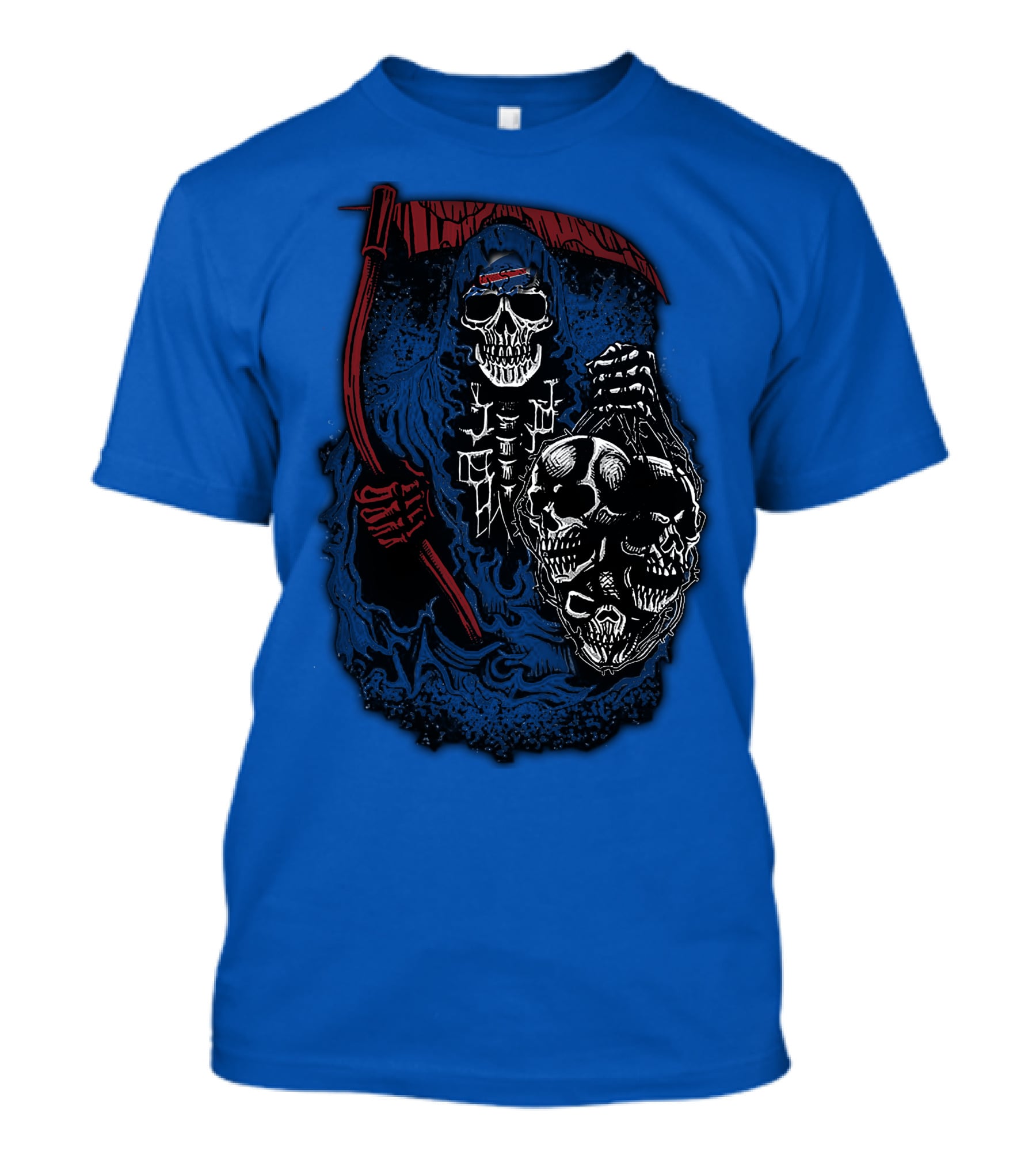 Buffalo Bills 61 Grim Reaper Skeleton Skulls T-Shirt
