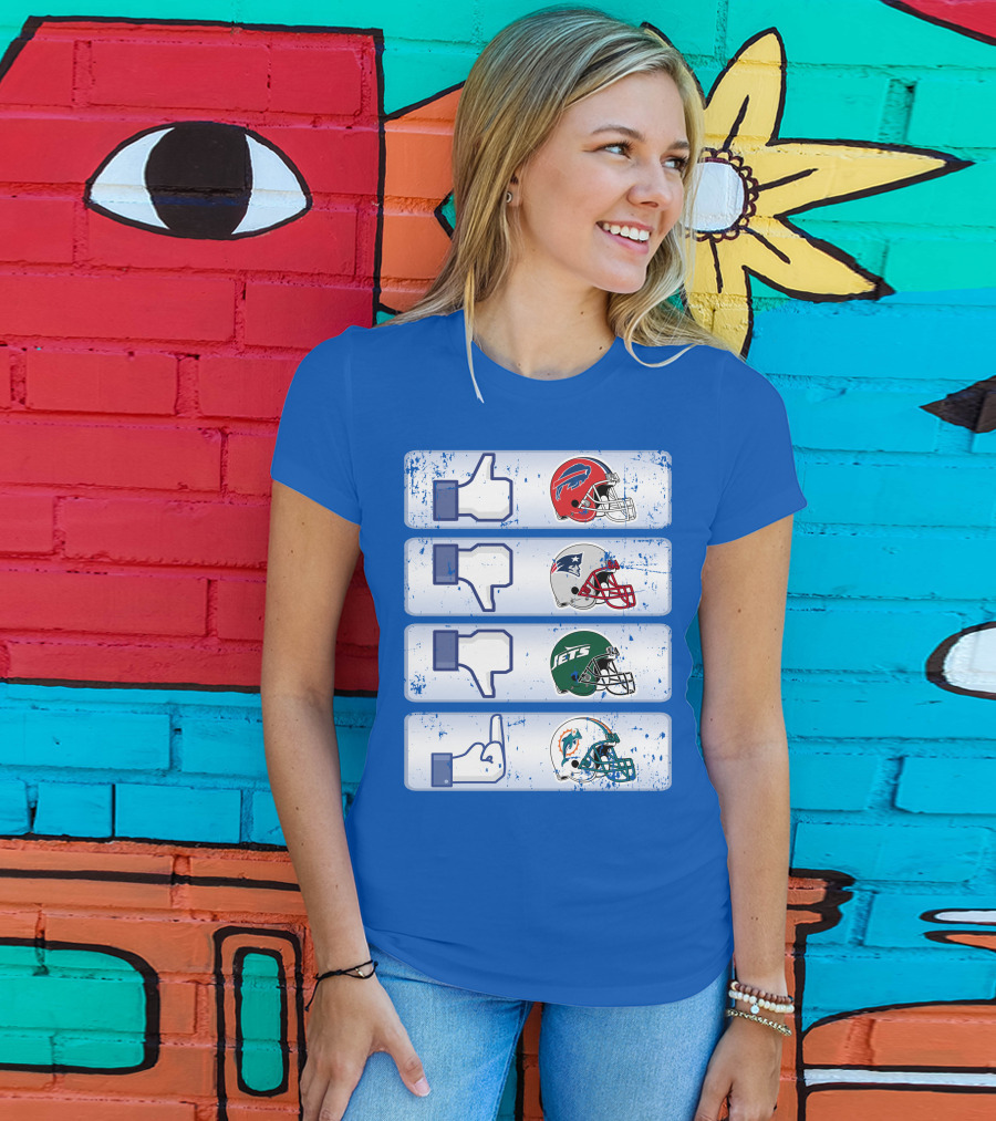 Buffalo Bills 72 Thumbs Up Patriots Jets Dolphins Dislike T-Shirt