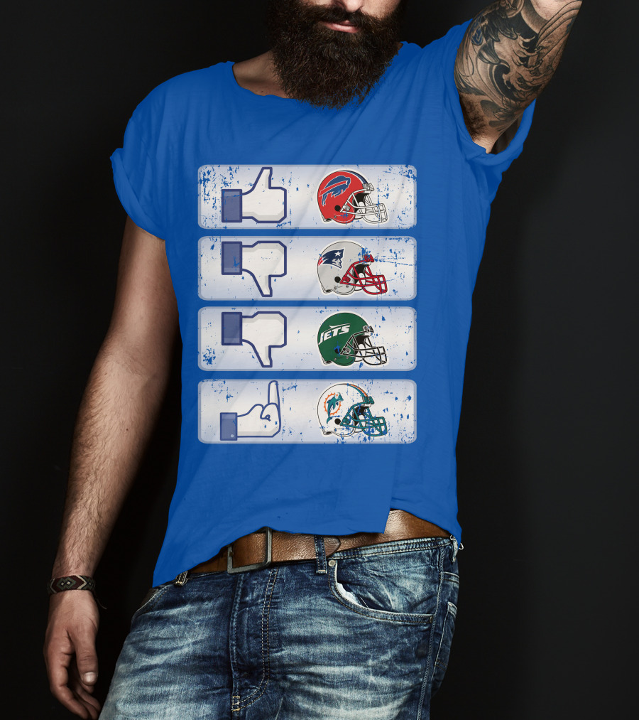 Buffalo Bills 72 Thumbs Up Patriots Jets Dolphins Dislike T-Shirt