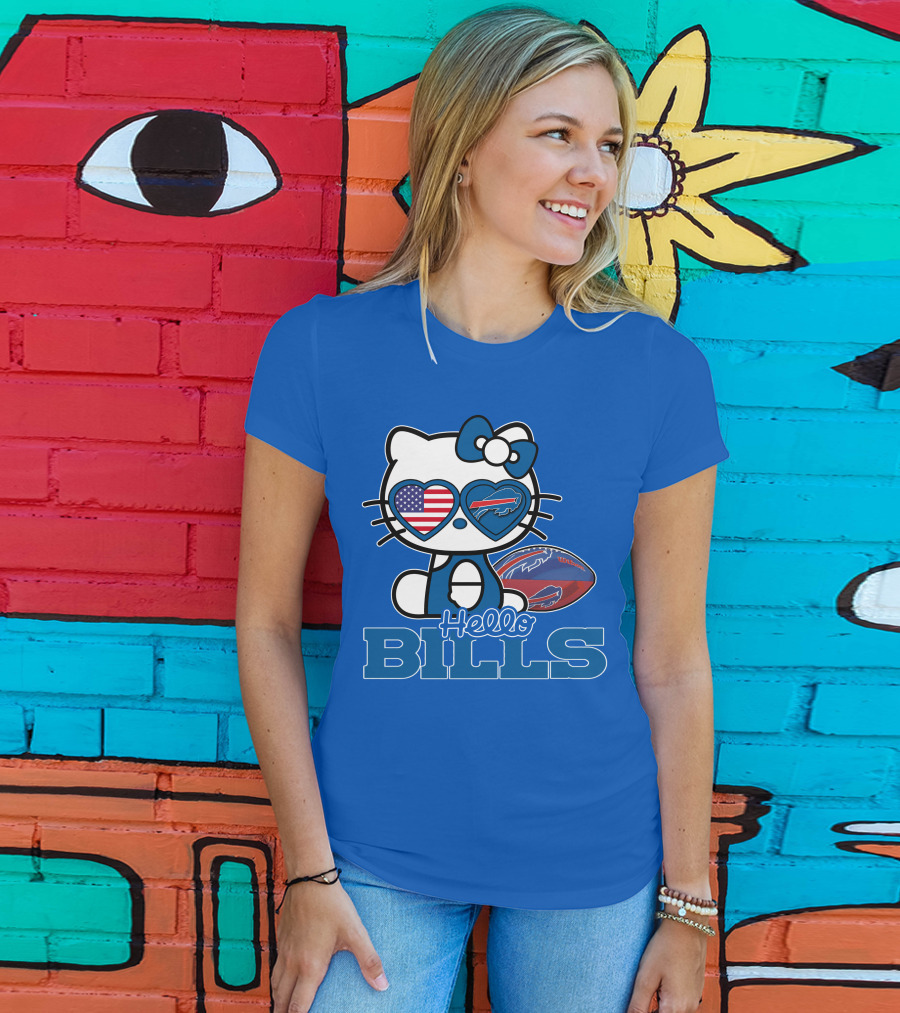 Hello Bills Buffalo American Football Kitty T-Shirt