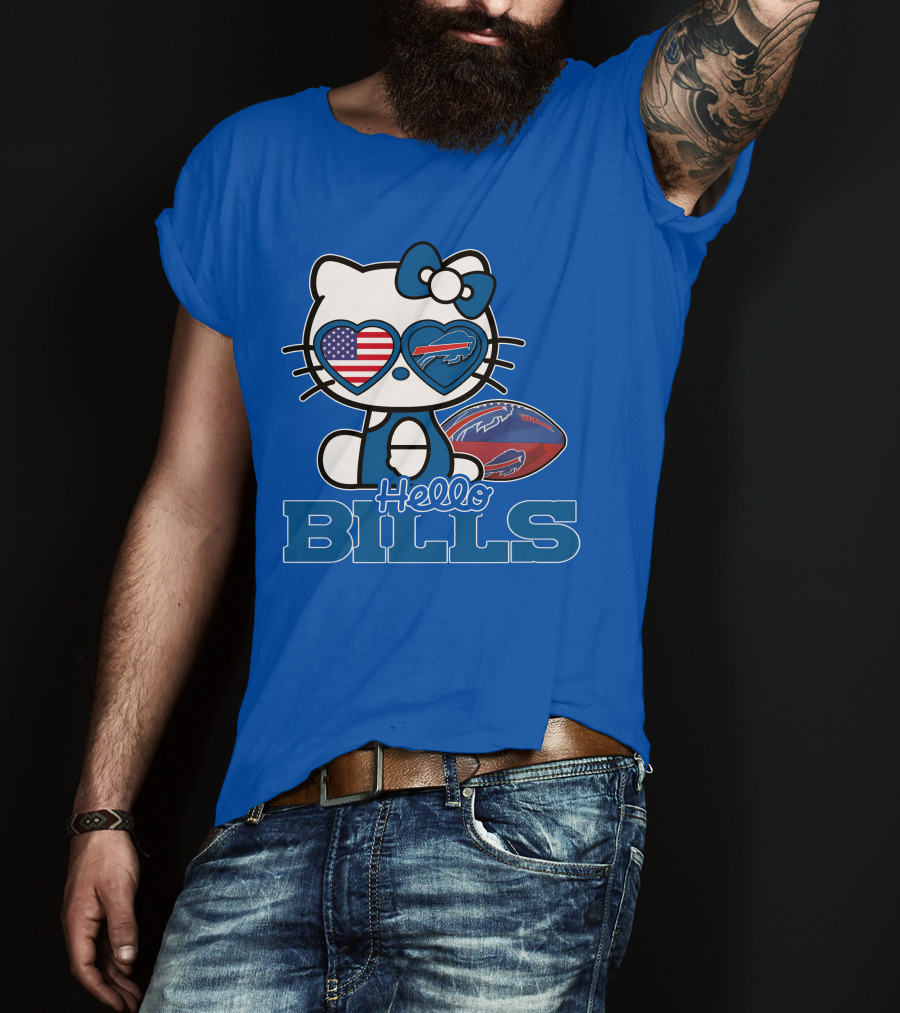 Hello Bills Buffalo American Football Kitty T-Shirt
