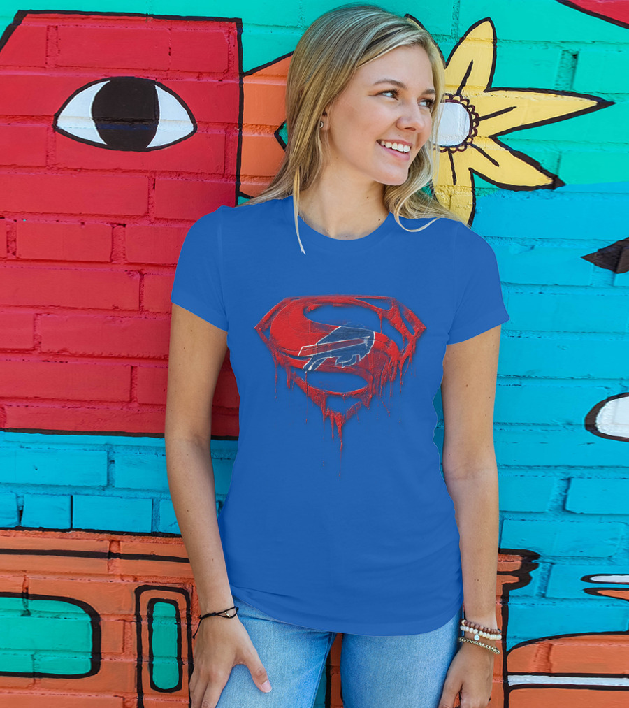 Buffalo Bills Superman Logo Fusion T-Shirt