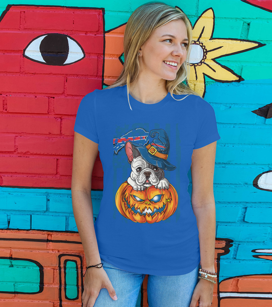 Buffalo Bills Bulldog Halloween Pumpkin T-Shirt