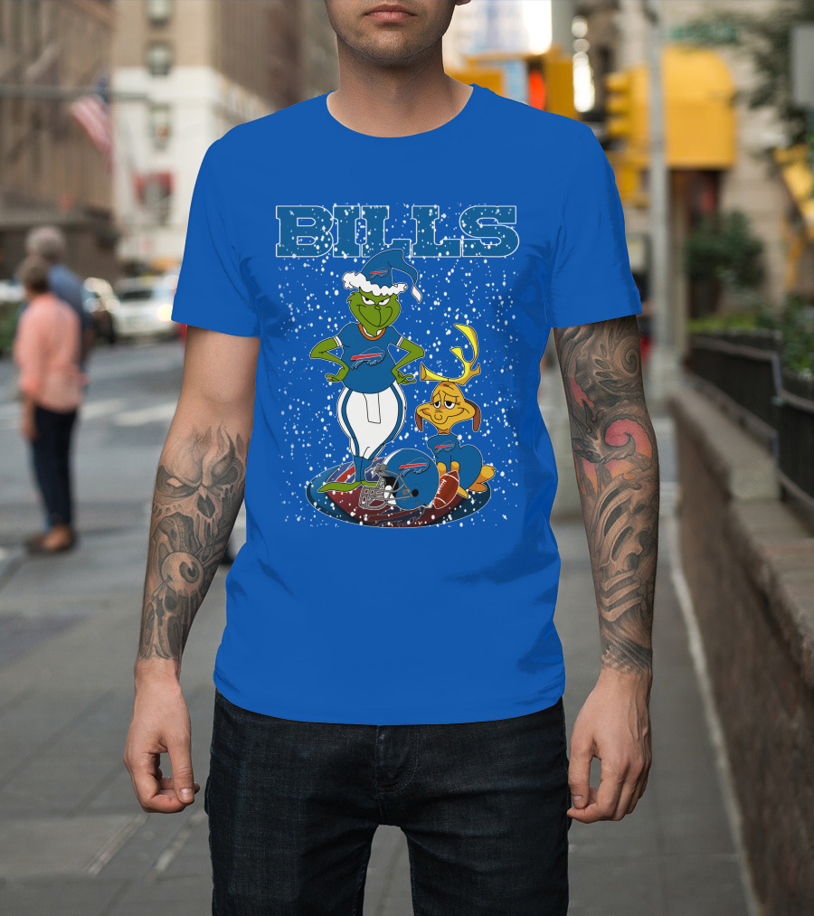 Grinchxmas Bills Christmas NFL Buffalo Bills Football Grinch T-Shirt