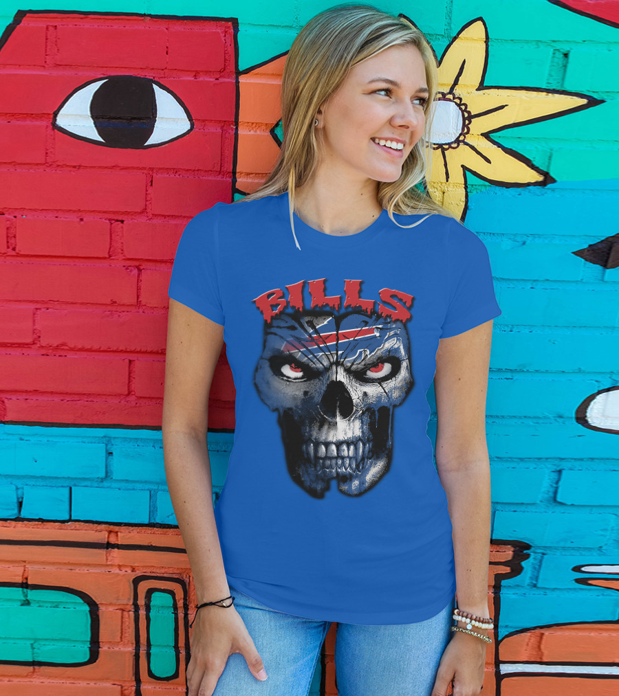 Buffalo Bills Skull Logo T-Shirt