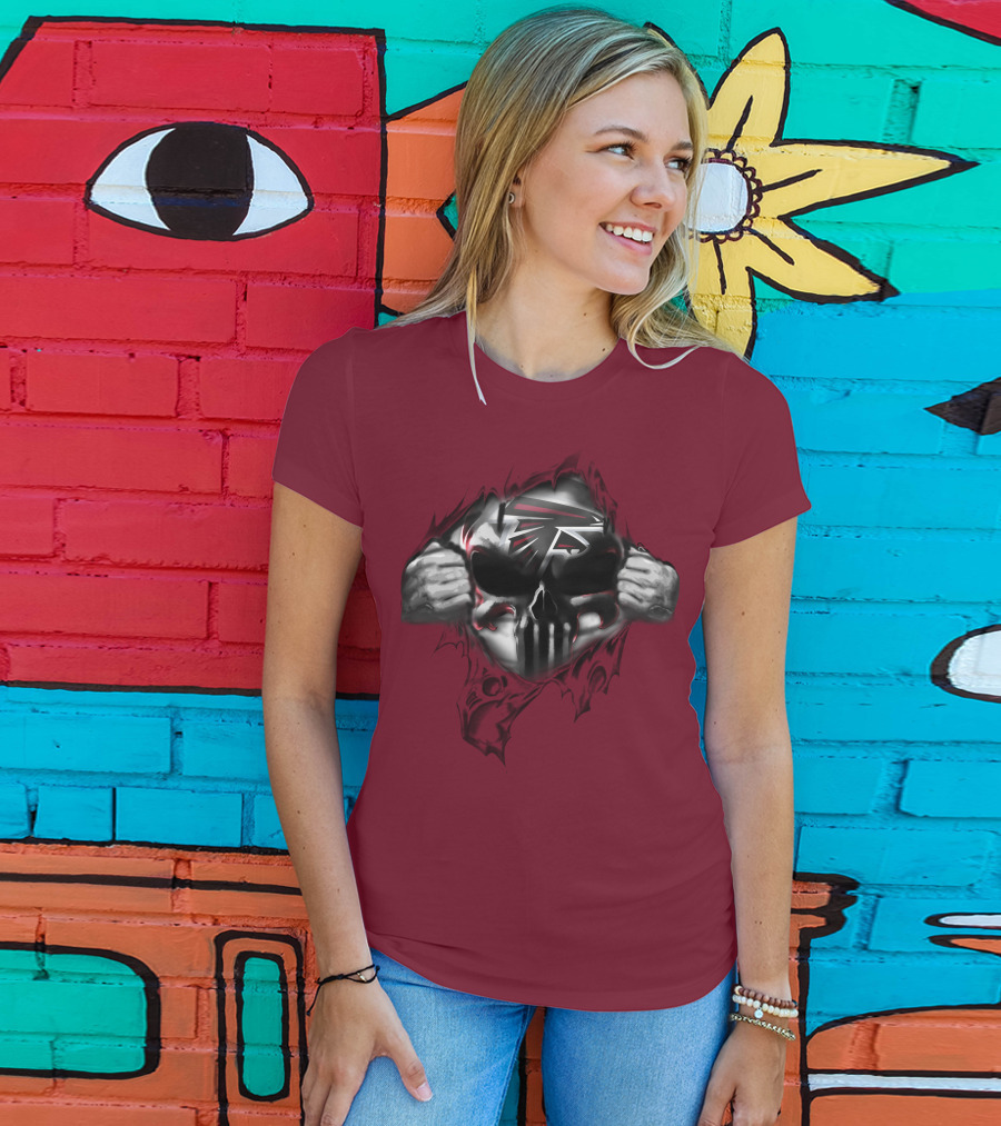 Atlanta Falcons 61 Skull Logo Football Fan T-Shirt