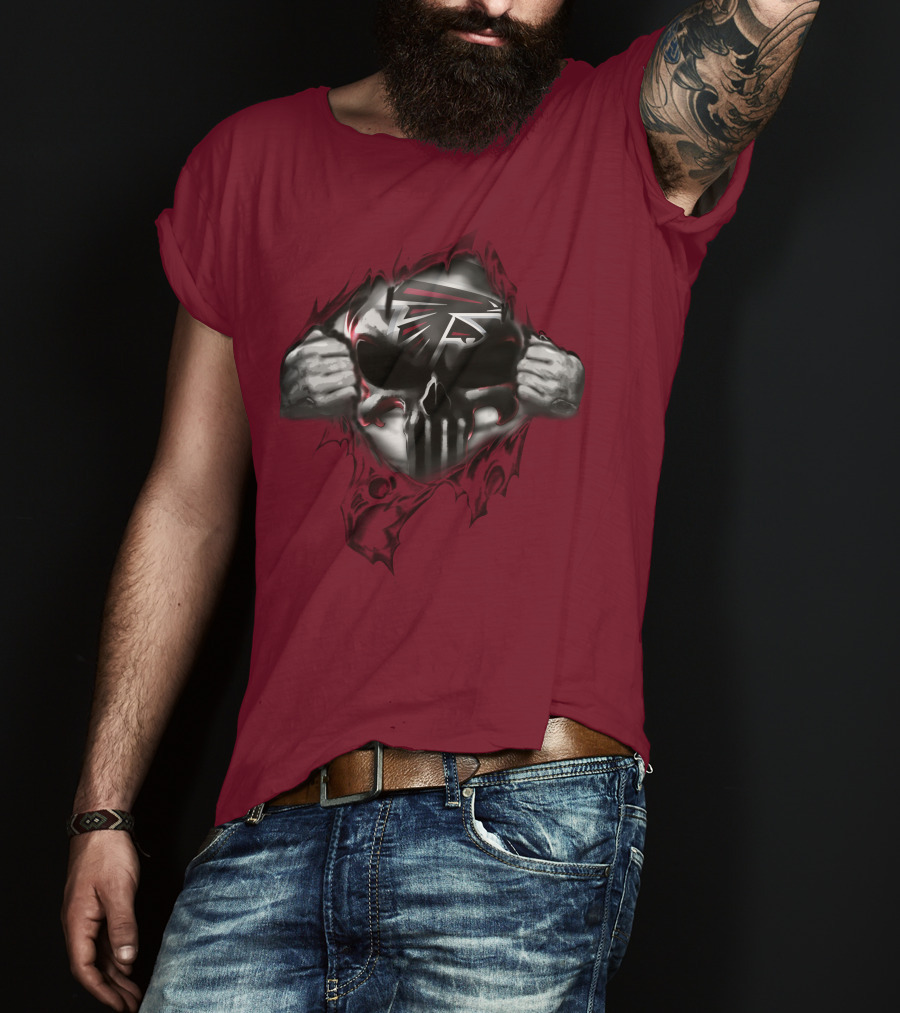 Atlanta Falcons 61 Skull Logo Football Fan T-Shirt