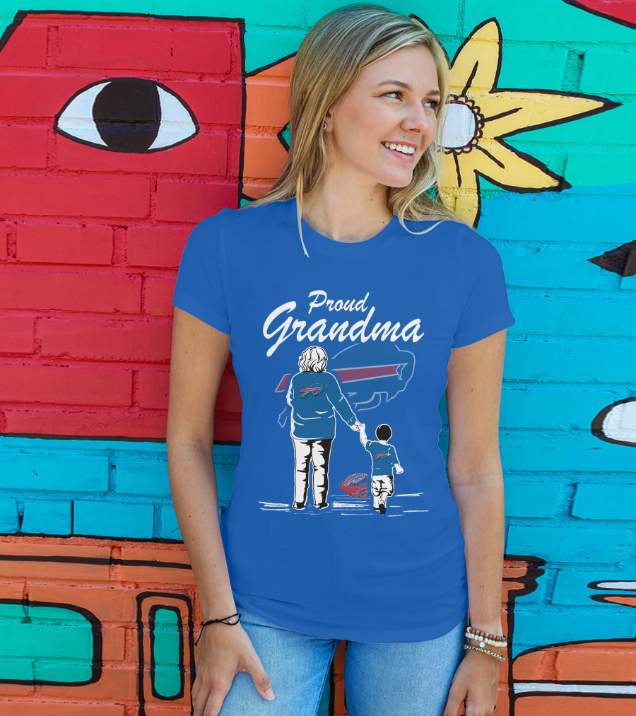 Proud Grandma Buffalo Bills Family Fan Love Football Generations T-Shirt