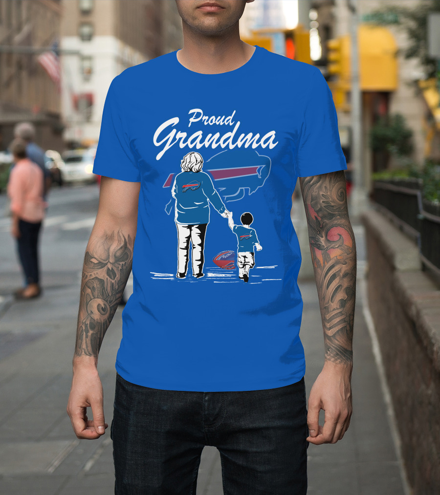 Proud Grandma Buffalo Bills Family Fan Love Football Generations T-Shirt