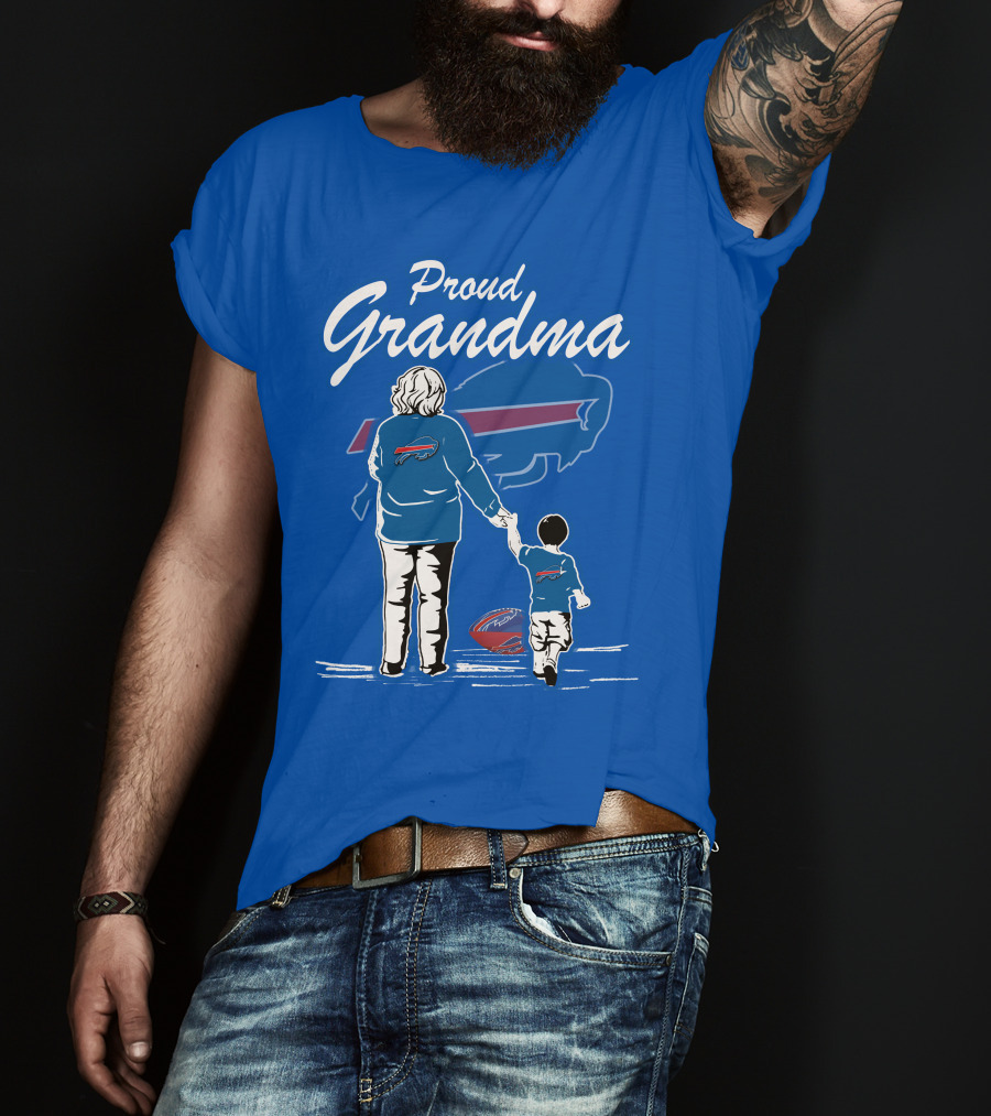 Proud Grandma Buffalo Bills Family Fan Love Football Generations T-Shirt