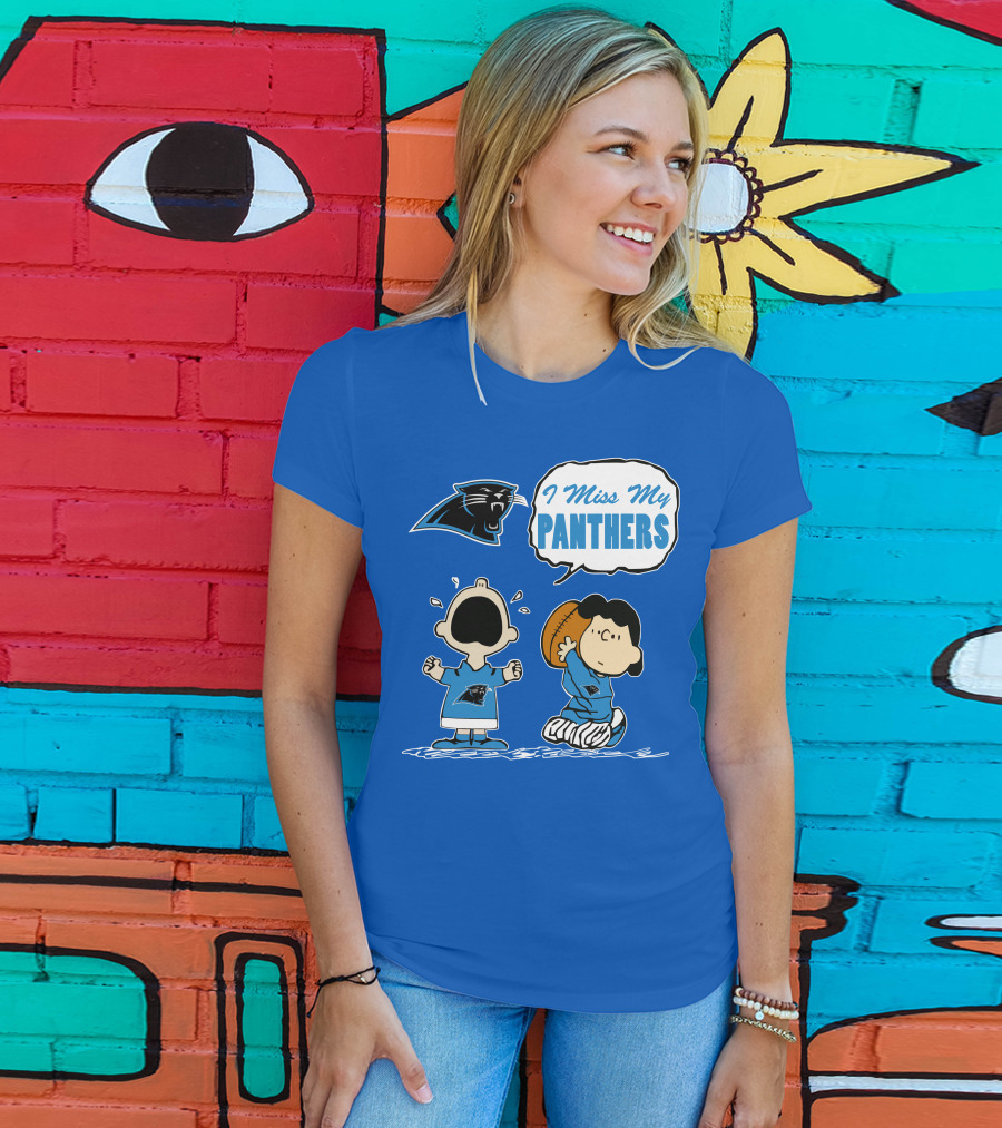 Carolina Panthers I Miss My Panthers Peanuts Football Fan T-Shirt