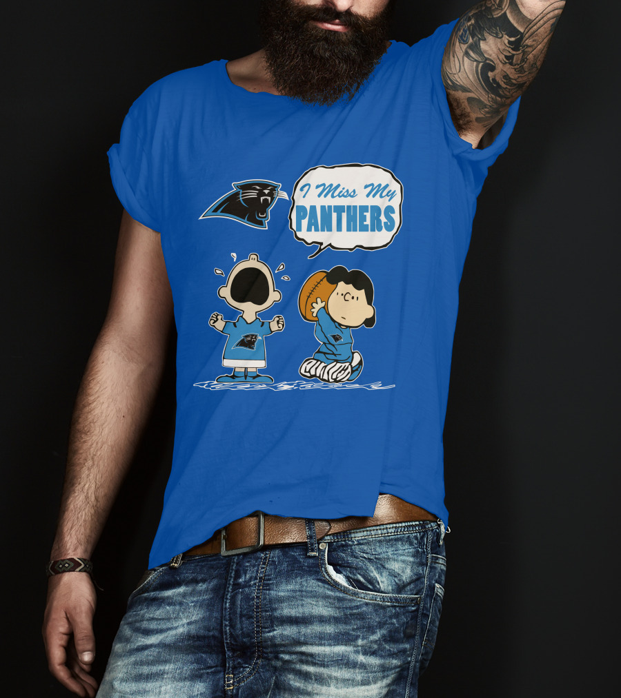 Carolina Panthers I Miss My Panthers Peanuts Football Fan T-Shirt