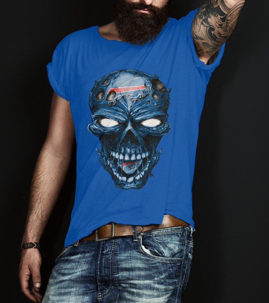 Buffalo Bills Skull Logo Horror T-Shirt
