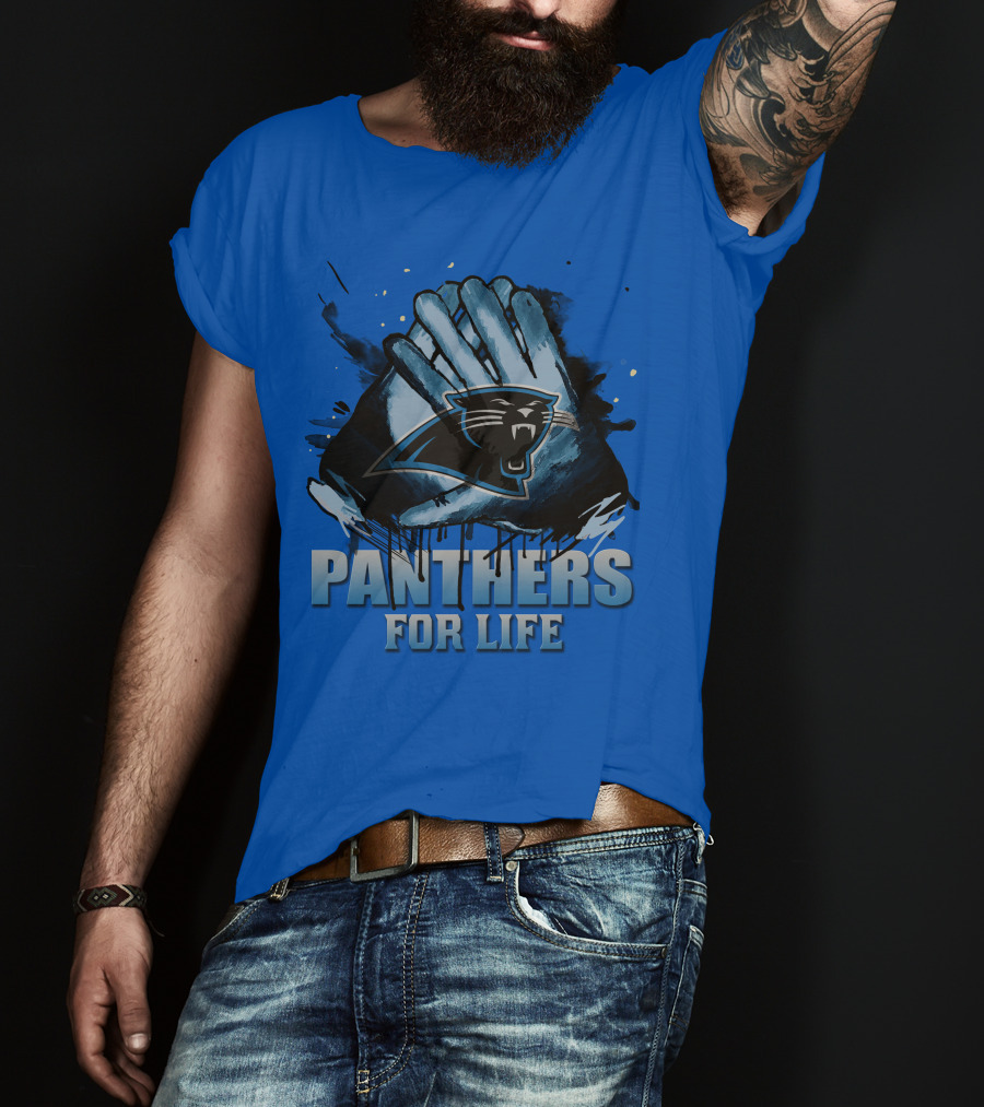 Panthers For Life Carolina Panthers T-Shirt