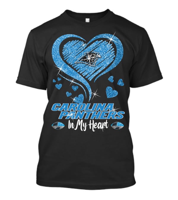 Carolina Panthers Heart Logo In My Heart T-Shirt