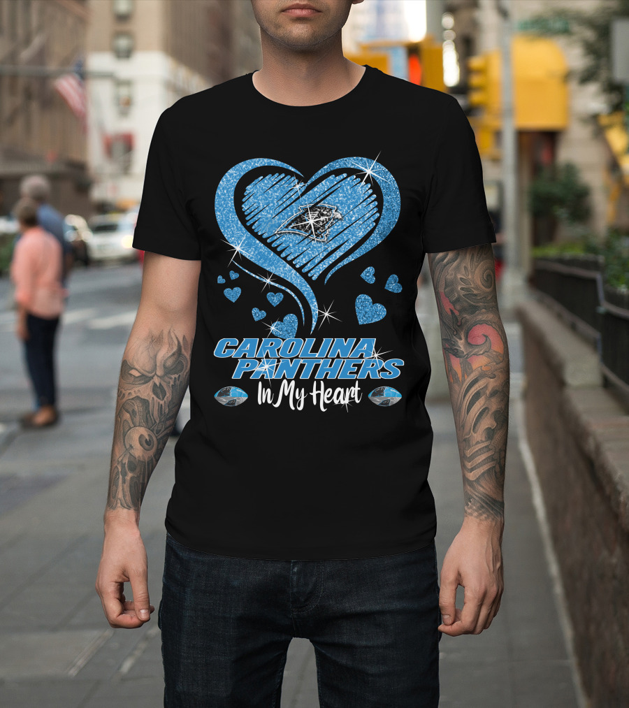 Carolina Panthers Heart Logo In My Heart T-Shirt