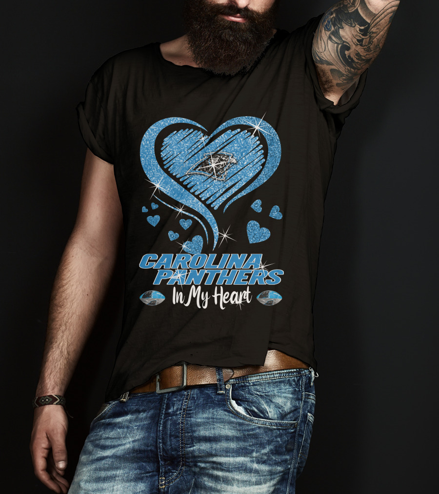 Carolina Panthers Heart Logo In My Heart T-Shirt
