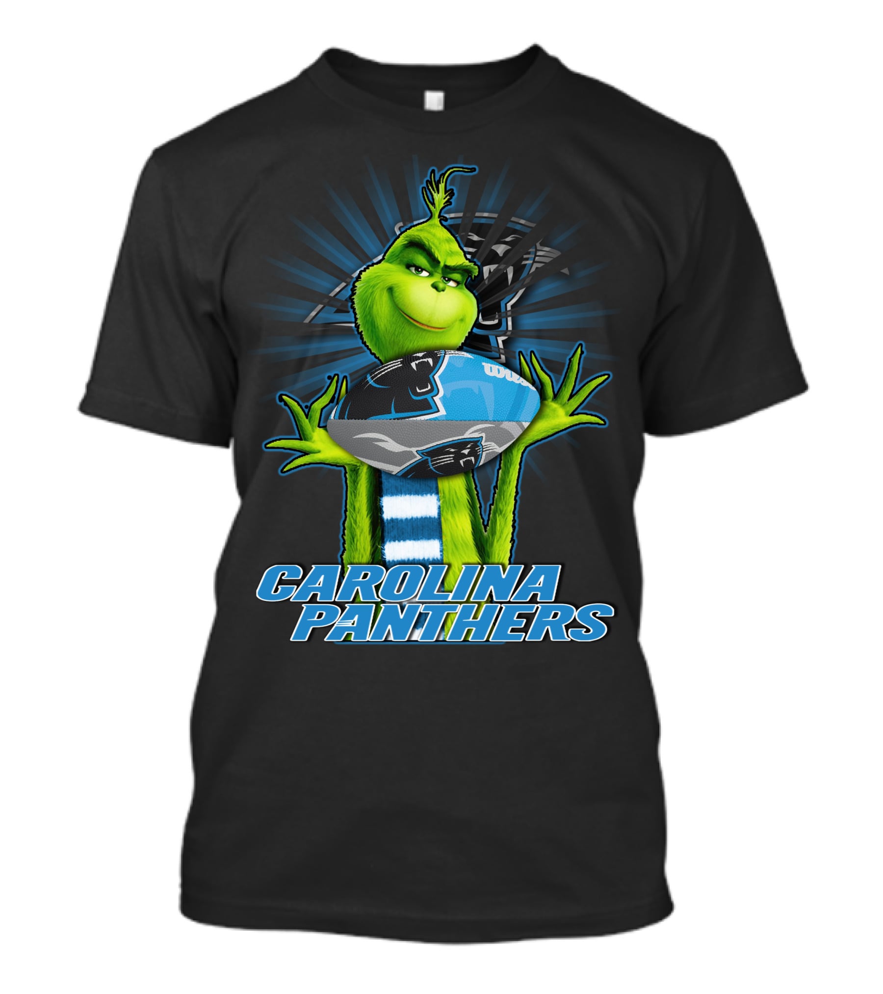 Grinch Holding Carolina Panthers Football Team T-Shirt