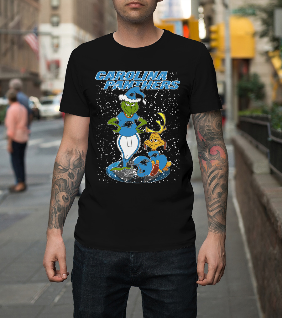 Grinchxmas Carolina Panthers Football Holiday Special T-Shirt