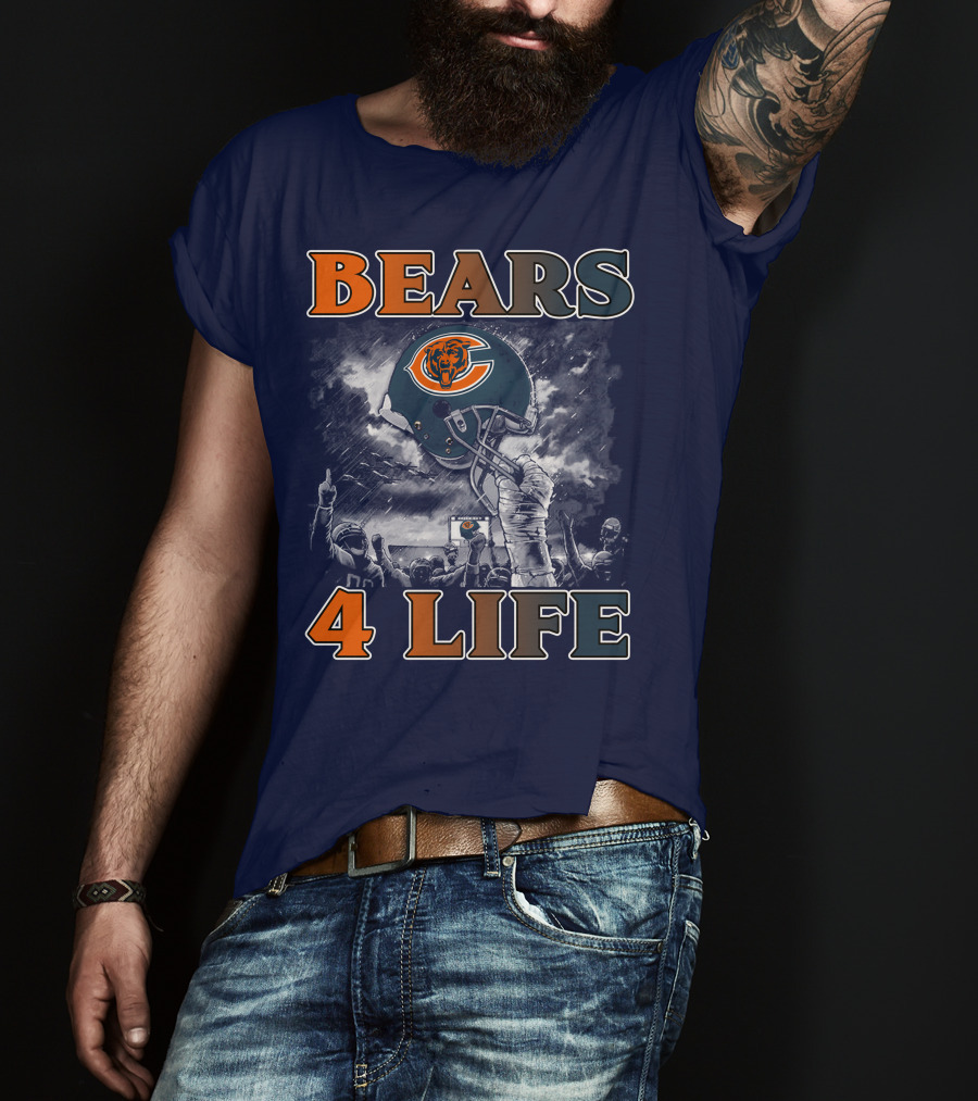 Bears 4 Life Chicago Bears Helmet Celebration T-Shirt