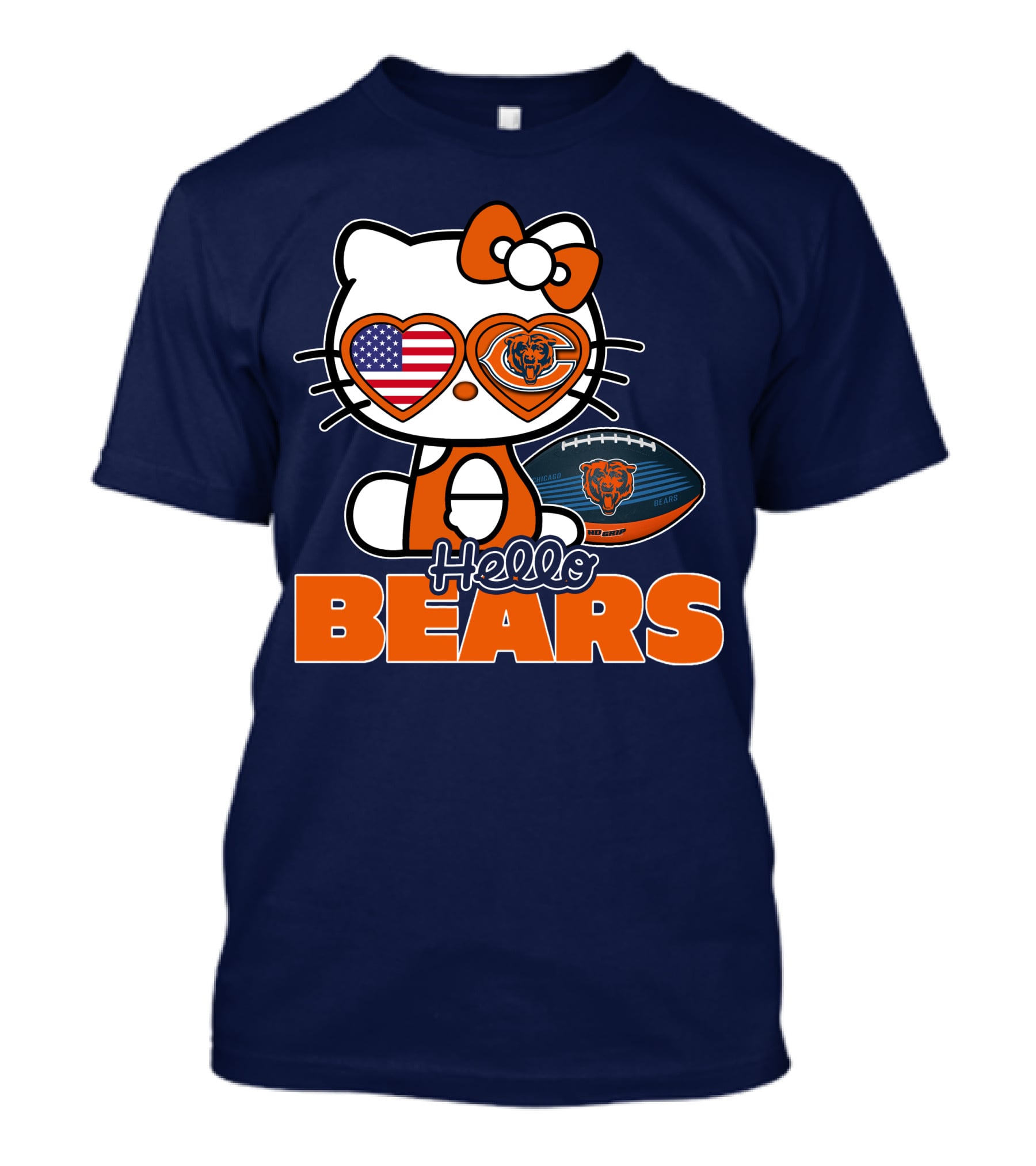 Hello Bears Hellokitty Chicago Bears Football T-Shirt