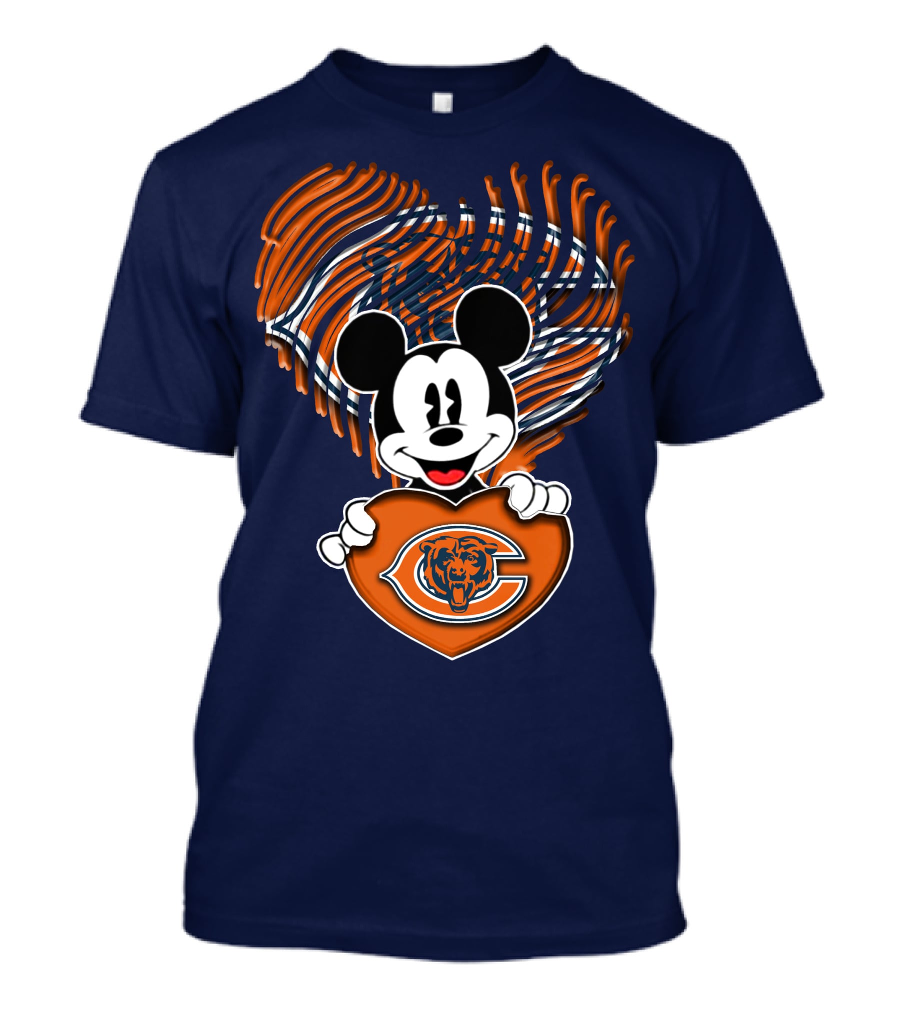 Mick Chicago Bears Heart Logo Fan T-Shirt