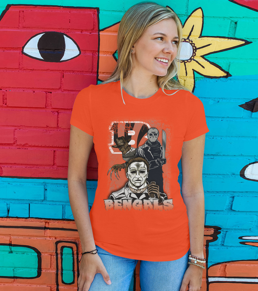 Cincinnati Bengals Horror Icons T-Shirt
