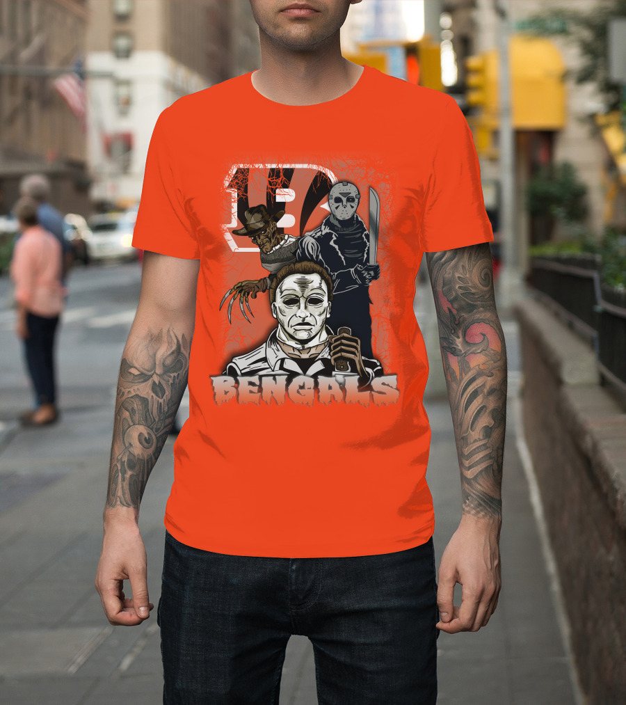 Cincinnati Bengals Horror Icons T-Shirt