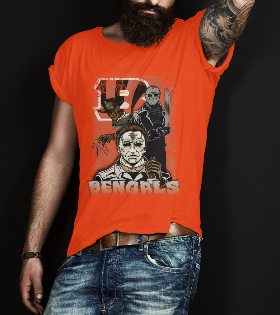 Cincinnati Bengals Horror Icons T-Shirt