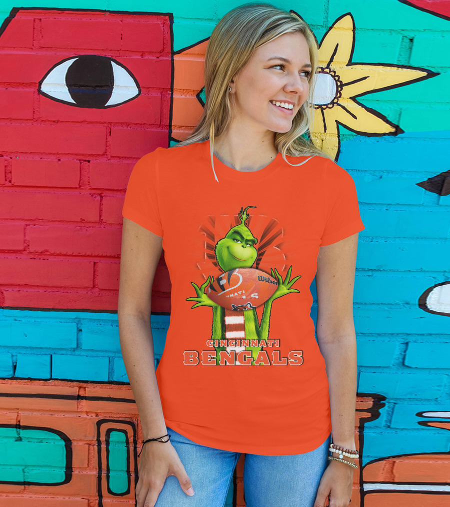 Grinch Cincinnati Bengals Football Nfl Wilson Ball T-Shirt