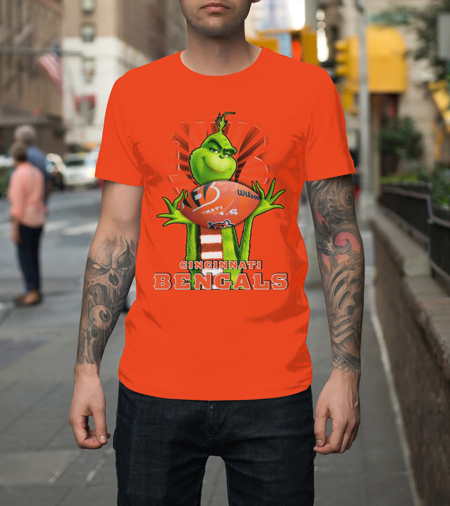 Grinch Cincinnati Bengals Football Nfl Wilson Ball T-Shirt