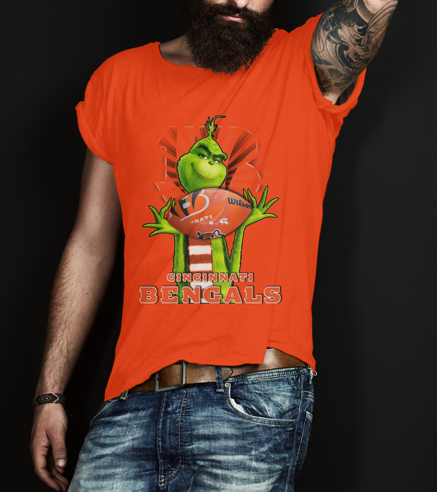 Grinch Cincinnati Bengals Football Nfl Wilson Ball T-Shirt